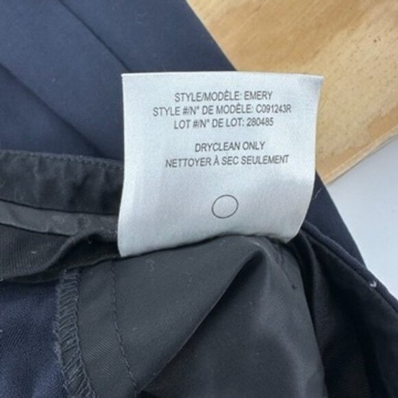 Theory Women's Navy Blue Wool Blend Flare Leg Dress Pants Size 4 - Picture 7 of 10